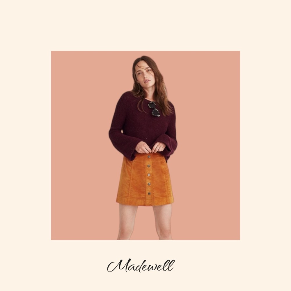 Madewell Velveteen Mini Skirt